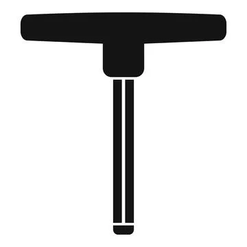 T handle hex key icon for repair and maintenance Illustration