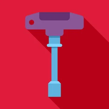 T handle socket wrench tool for maintenance and repair Stock Illustration