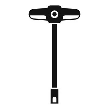 T handle wrench tool with socket icon Stock Illustration