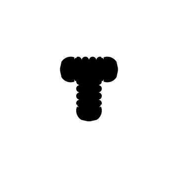 T icon. Simple style T company poster background symbol. T brand logo desig.. Stock Illustration