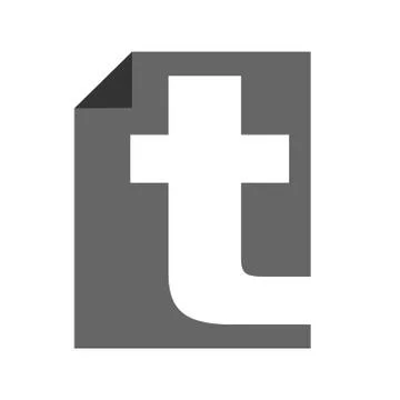 T initial Letter logo design with document symbol icon vector graphic concept Stock Illustration