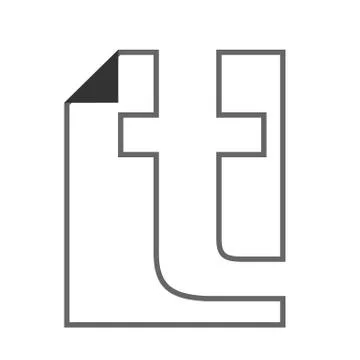 T initial Letter logo design with document symbol icon vector graphic concept Stock Illustration