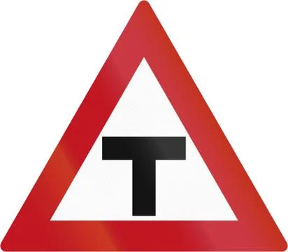 T-Intersection in Botswana Stock Illustration