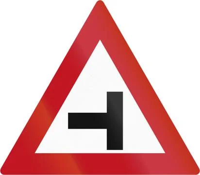 T-Intersection in Botswana 스톡 일러스트