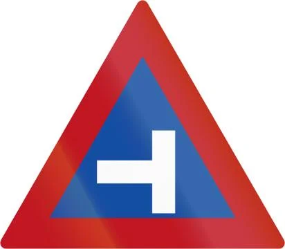 T-Intersection in Botswana - Old Design Illustrazione stock