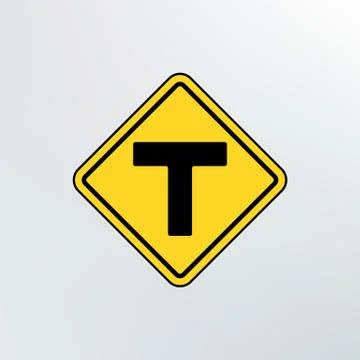 T intersection  icon. Stock Illustration