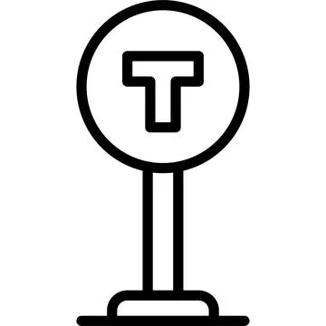 T Intersection sign icon, location map and navigation vector 스톡 일러스트