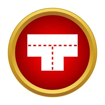 T junction road icon traffic sign symbol 스톡 일러스트