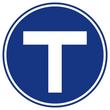 T-Junction Traffic Road Sign,Vector Illustration, Isolate On White Background Stock Illustration