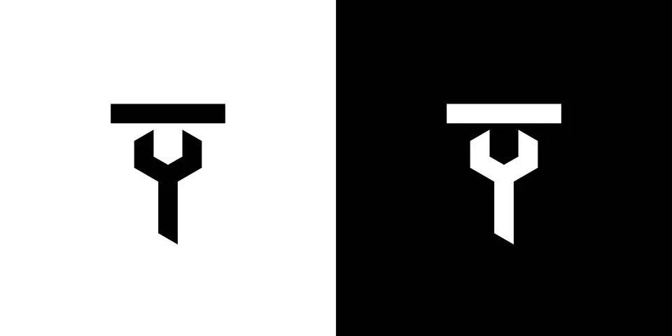 T letter initial engineering logo design modern and unique Stock Illustration