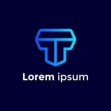 T Letter logo design vector template Illustrazione stock