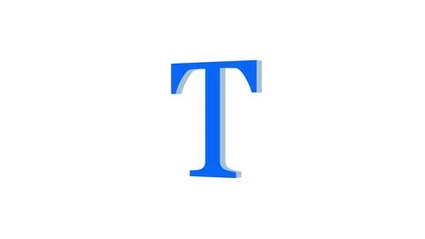 T letter logo loopable blue color white background Stockillustratie