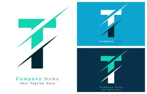 T Letter Logo Vector Design Template Elements 库存插图