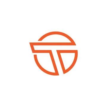 T letter in round. Vector logo. Stock Illustration