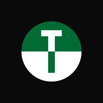 T lettermark vector logo illustration. Stock-Illustration