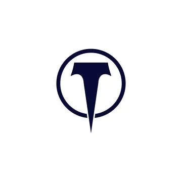 T logo design easy catchy t symbol a1 Stock Illustration