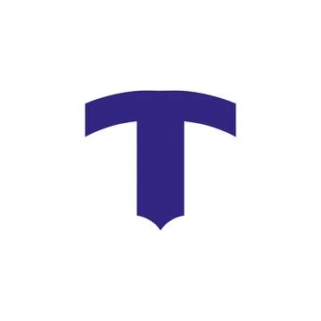 T logo design easy catchy t symbol a2 Stock Illustration