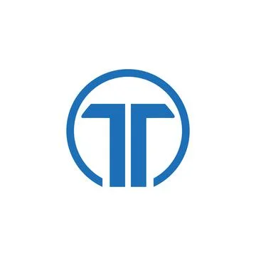 T logo design easy catchy t symbol Stock Illustration