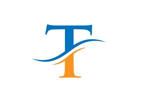 T Logo Design Vector Template. Initial Letter T Logotype For Business And Com Stock Illustration
