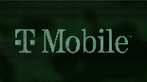 T-Mobile Logo Pixel Screen Animation. Futuristic Dot Texture Build Up with Stock Footage 239400443