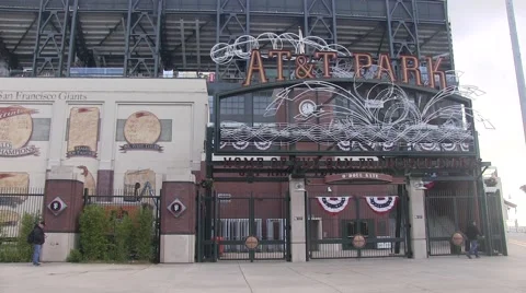 AT&amp;T Park side gate 스톡 동영상 49123480