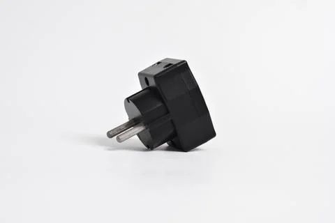 T plug, with 3 plug holes isolated on white background Stock Photos
