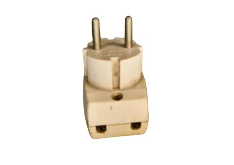T-pronged power plug Stock Photos