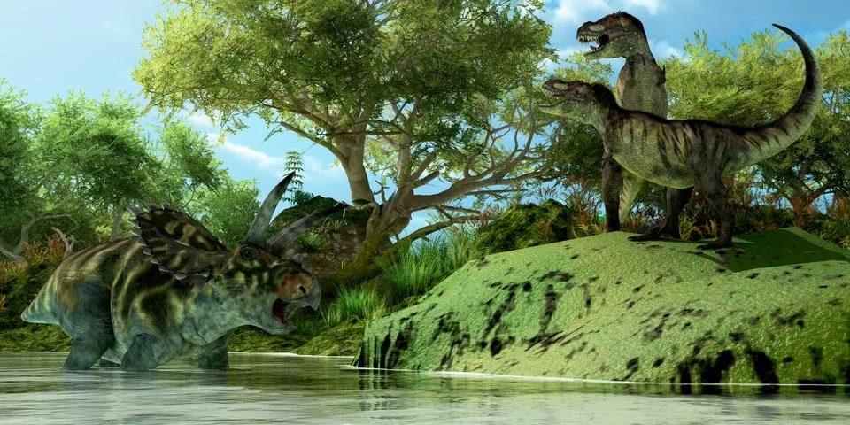 T-rex defiance Stock Illustration