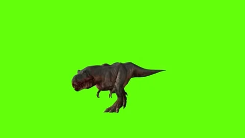 T-rex dinosaur momma climb down green screen animation 3D rendering Stock Footage 280433610
