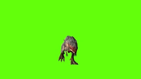 T-rex dinosaur momma climb down green screen animation 3D rendering Stock Footage 280433683