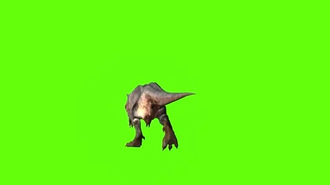 T-rex dinosaur momma climb down green screen animation 3D rendering Stock Footage 280433686