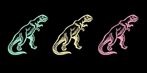 T Rex Dinosaur Pattern Print Vector – Prehistoric Illustration 스톡 일러스트