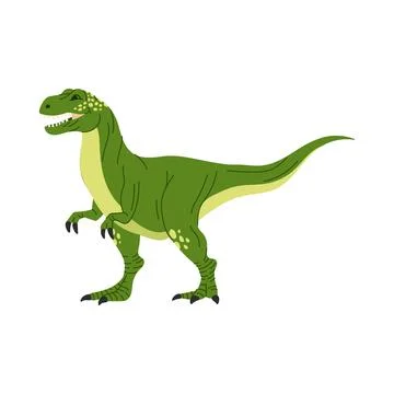 T-rex dinosaur, tyrant lizard isolate cartoon dino Stock Illustration