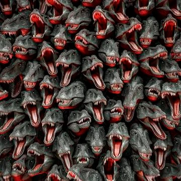 T-Rex feeding time Illustrazione stock