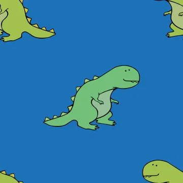T-rex funny pattern comic, cute, design, dino 스톡 일러스트