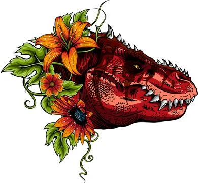 T Rex Head Mascot vector illustration design Stock-Illustration