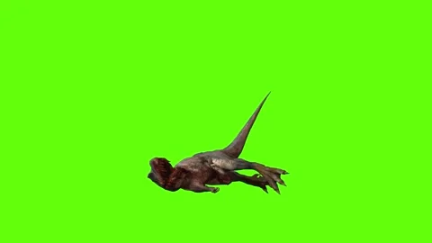 T-rex momma dinosaur death short  green screen animation 3D rendering Stock Footage 280433757