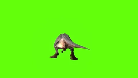 T-rex momma dinosaur human bite green screen animation 3D rendering Stock Footage 280646719
