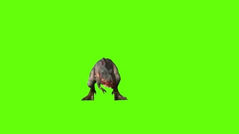 T-rex momma dinosaur human bite green screen animation 3D rendering Stock Footage 280646815