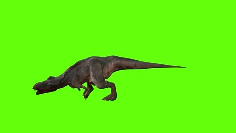 T-rex momma dinosaur human kill green screen animation 3D rendering Stock Footage 280647043