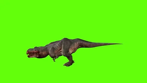 T-rex momma dinosaur mama cave bite green screen animation 3D rendering Stock Footage 280932904