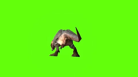 T-rex momma dinosaur mama cave bite out green screen animation 3D render Stock Footage 280932936