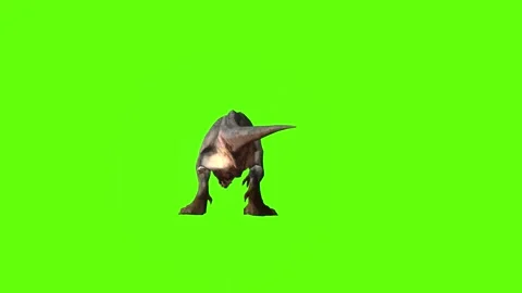T-rex momma dinosaur roar step forward green screen animation 3D renderi Stock Footage 280933178