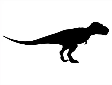 T rex silhouette vector art Stock Illustration
