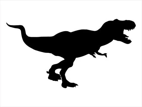 T rex silhouette vector art Stock Illustration
