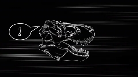 T-Rex Skull Loop 03 库存影片 131381819