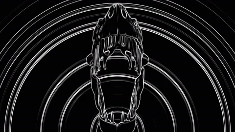 T-Rex Skull Loop 04 库存影片 131383668