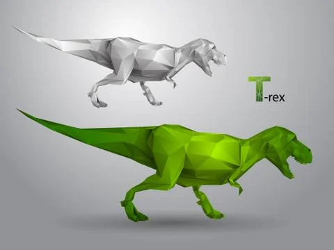 T-rex from triangles Stock Illustration