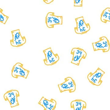 T-shirt with autograph vector seamless pattern Stock Illustration