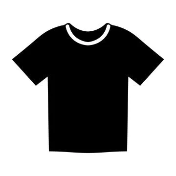 T-shirt black vector icon on white background Stock Illustration